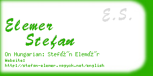 elemer stefan business card